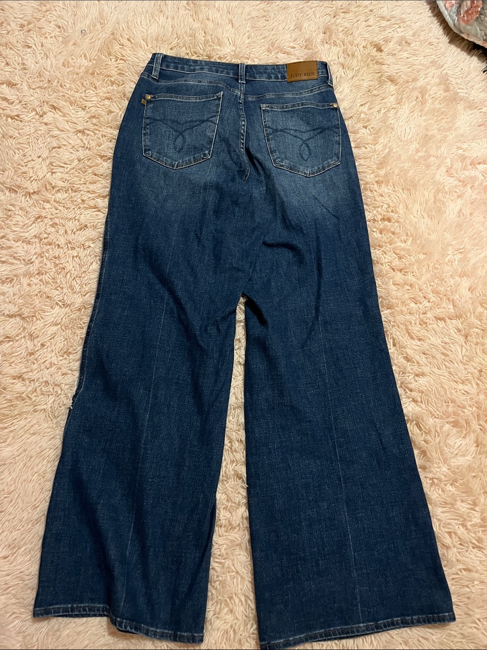 Judy Blue Dark Blue Retro Wide Leg Jeans - Picture 6 of 7